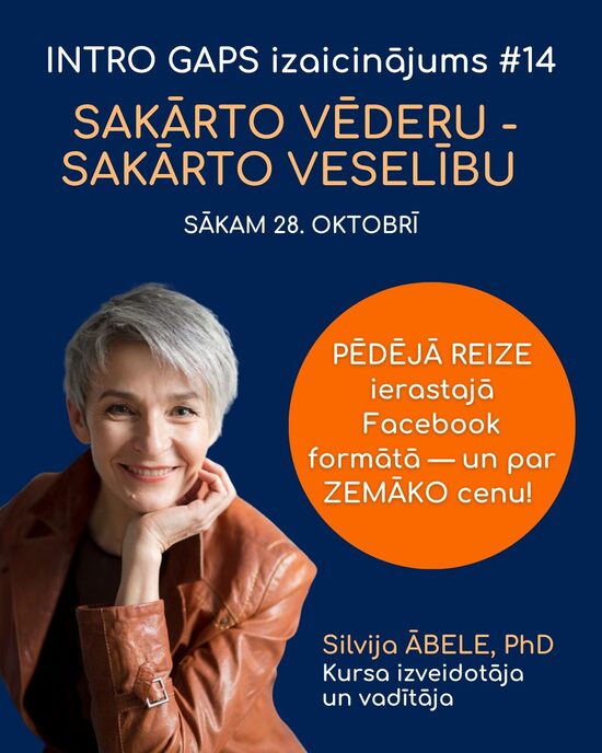 Sakārto vēderu - Sakārto veselību INTRO GAPS Izaicinājums #14